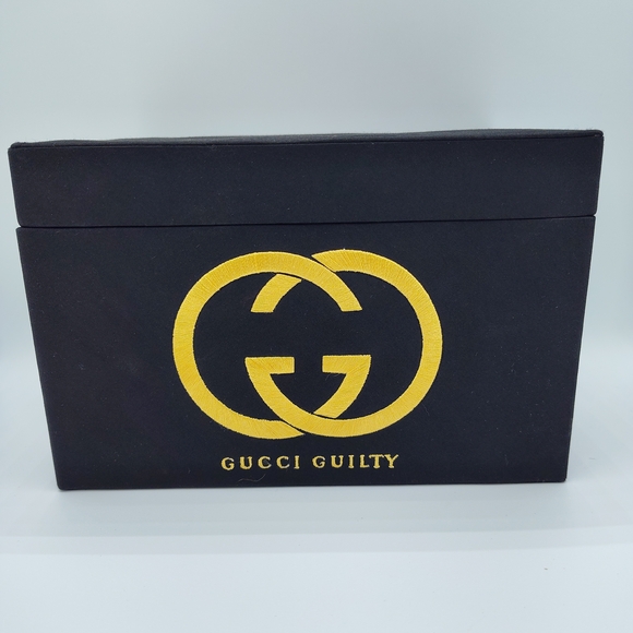 GUCCI Guilty Black & Gold Embroidered Box Lux Gift-Ready Collector Set Bows - Picture 2 of 8